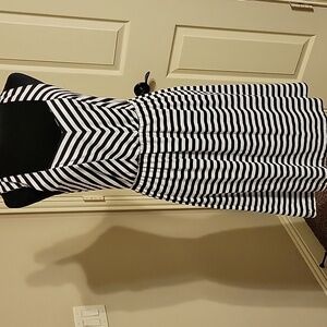 Striped Black and White Women's Dress